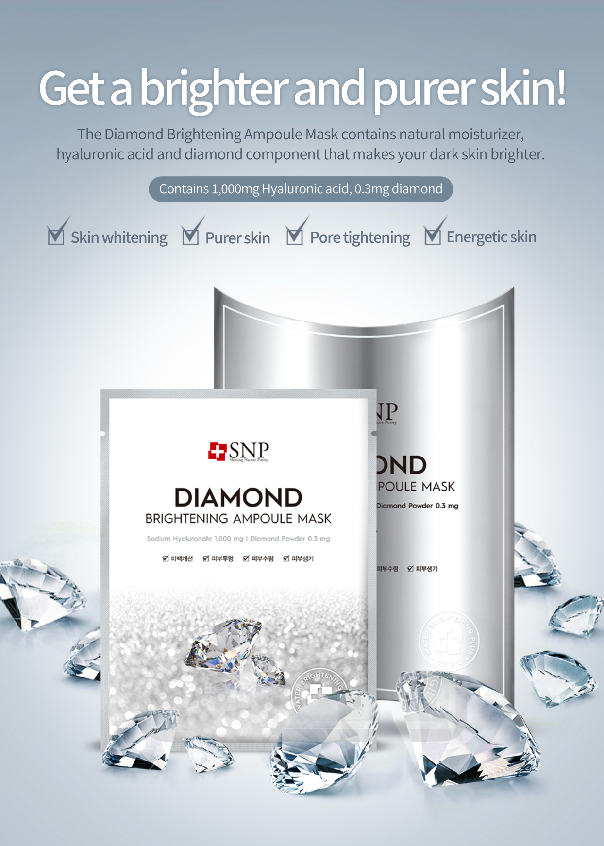 SNP Diamond Brightening Ampoule Mask