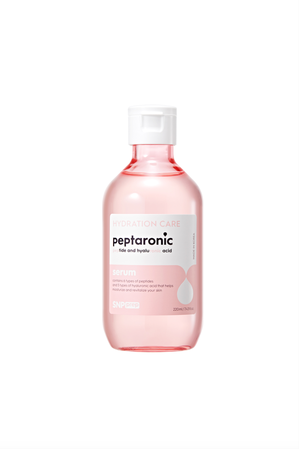 SNP Prep Peptaronic Serum – Korean hydrating serum with peptides & hyaluronic acid for firmer, radiant skin.