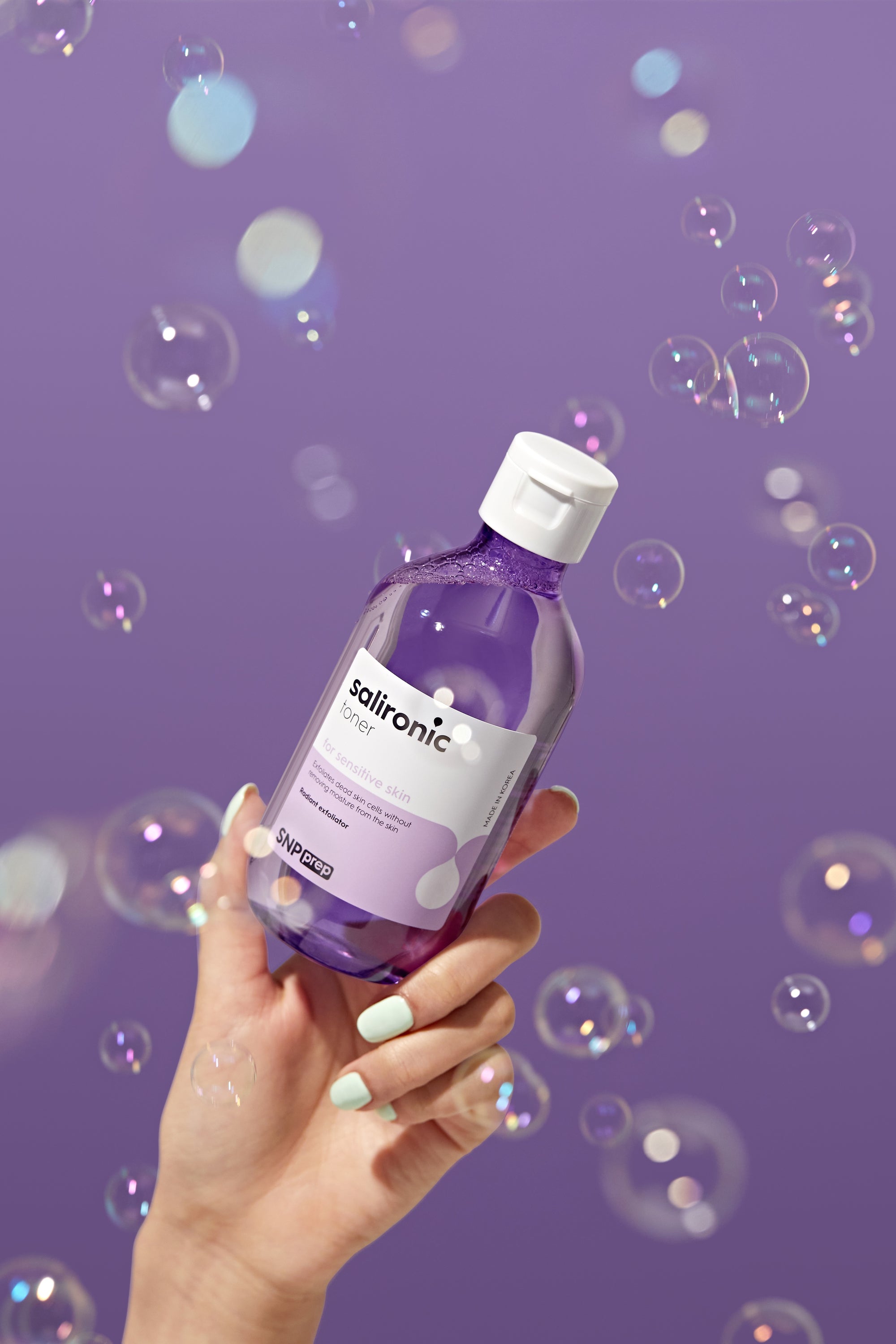 SNP Prep Salironic Toner – Korean skincare toner with salicylic acid & hyaluronic acid for hydration, exfoliation & acne control.