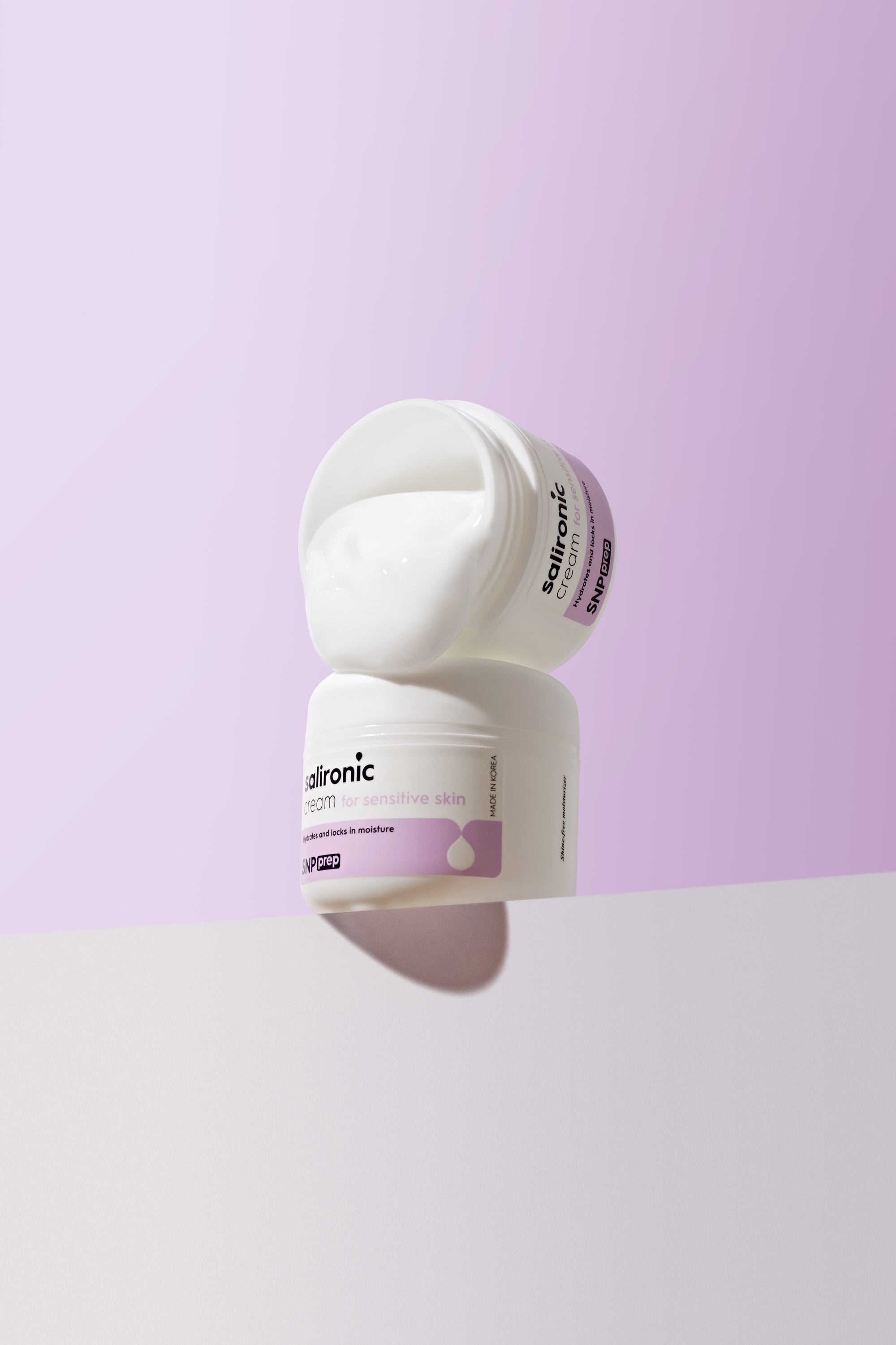 SNP Prep Salironic Cream – Korean skincare moisturizer with salicylic acid & hyaluronic acid for hydration, soothing, and acne care.